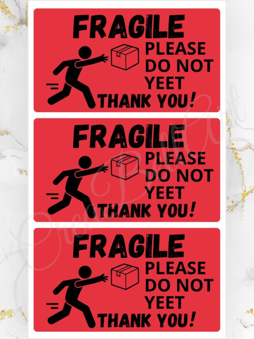 100 Fragile Stickers for Packaging | Small Business Labels